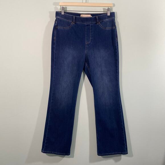 Soft Surroundings Women Blue River Wash Ultimate Denim Pull On Jeans Size M - Picture 1 of 7